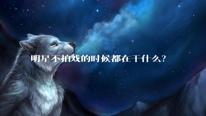 明星不拍戏的时候都在干什么？